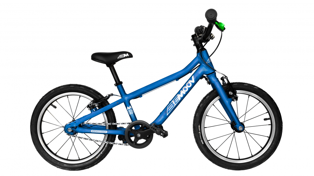Vélo d'enfant BEMOOV 16 pouces bleu galactic très léger et optimisé pour un apprentissage parfait du vélo